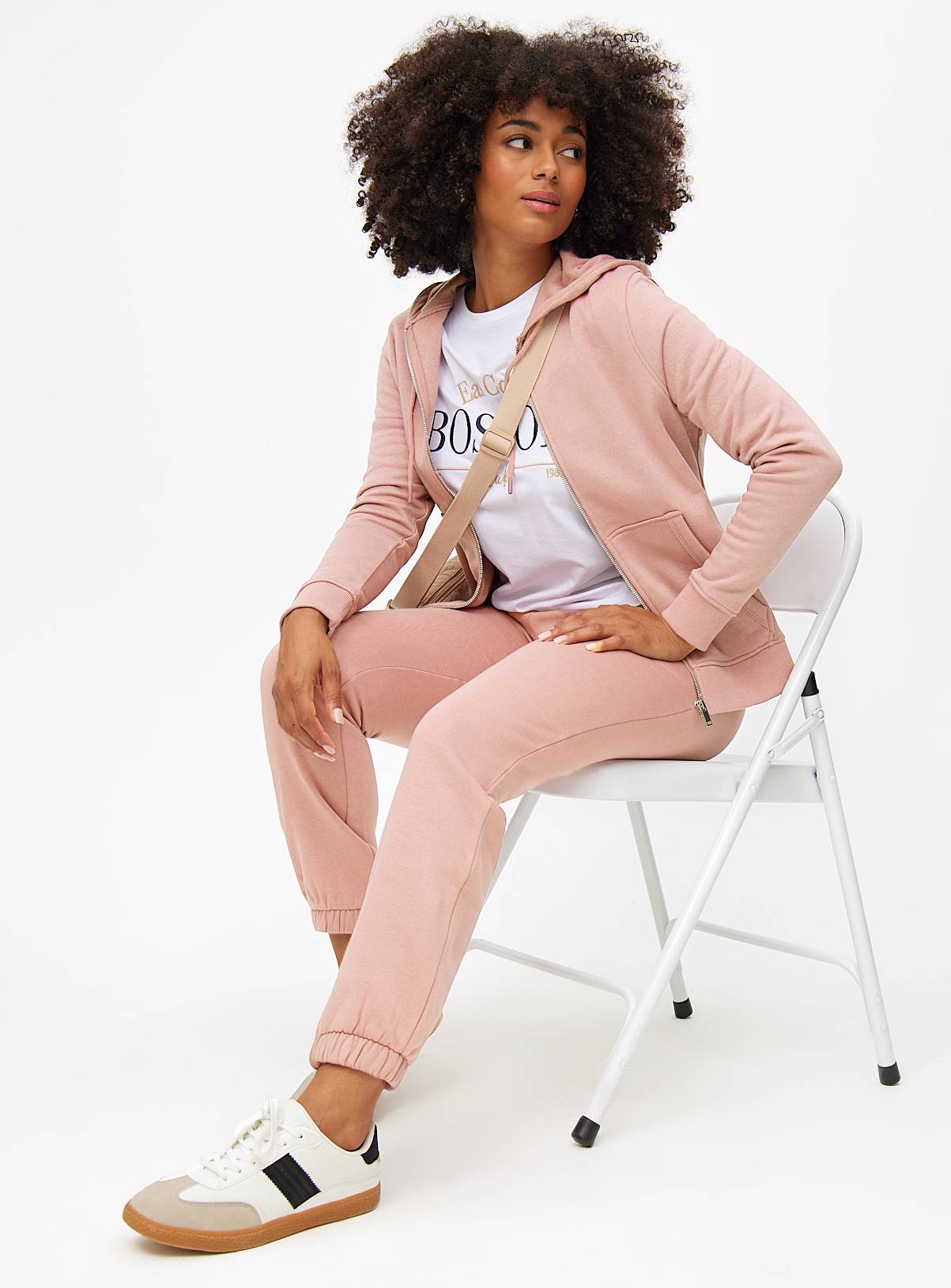 Pink Zip-Through Coord Hoodie L - Image 2